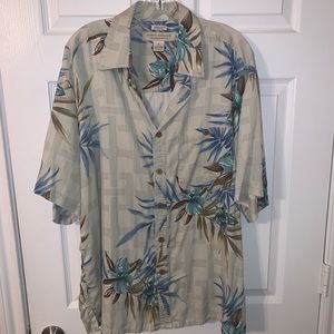 Mens XL Island Republic Casual Button Down Shirts Aloha Hawaiian 95% Silk